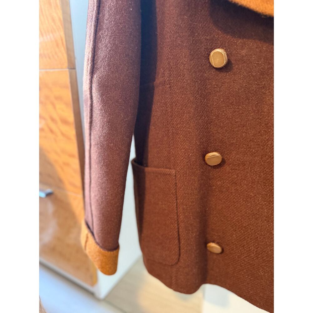 Max Mara Brown Wool Alpaca Angora Jacket ✨ Made in Italy Vintage Coat - Picture 6 of 8